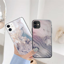 将图片加载到图库查看器,Fashion Marble Pattern Phone Case For iPhone 13 12 11 Pro Max 7 8 6 6S Plus X XR XS Max 12Mini 5 5S SE Cute Soft TPU Cover Full Body Protection with Raised Bezel