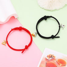 将图片加载到图库查看器,Fashion Matching Couple Bracelet Cute Heart Magnet Valentines Day Heart Ball Mutual Attraction Magnetic Rope Bracelets Magnetic Matching Friendship Rubber Strand Bracelets For Women Teens Couples Relationship Jewelry Gifts