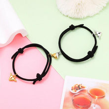 将图片加载到图库查看器,Fashion Matching Couple Bracelet Cute Heart Magnet Valentines Day Heart Ball Mutual Attraction Magnetic Rope Bracelets Magnetic Matching Friendship Rubber Strand Bracelets For Women Teens Couples Relationship Jewelry Gifts