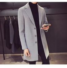 Load image into Gallery viewer, Fashion Men Casual Coat Luxury Business Trench Coat Men's Unique Style Coats Jackets Classic Windproof Simple Overcoat Long Oversized Coat Jacket