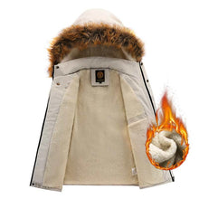 Load image into Gallery viewer, Fashion Men Casual Windbreaker Jacket Hooded Jacket Man Waterproof Outdoor Soft Men's Waterproof Windproof Jackets Breathable Snow Jacket With Hood Modern Winter Clothing Warm Thick Jacket For Outdoor