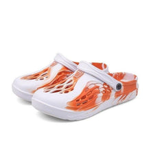 将图片加载到图库查看器,Fashion Men Sandals Summer Hole Rubber Clogs Garden Shoes Beach Flat Slippers Slip On Beach Sandals Lightweight Slippers Water Shoes