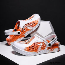 将图片加载到图库查看器,Fashion Men Sandals Summer Hole Rubber Clogs Garden Shoes Beach Flat Slippers Slip On Beach Sandals Lightweight Slippers Water Shoes