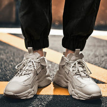 将图片加载到图库查看器,Fashion Mens Sneakers White Trend Casual Comfortable Black Mens Chunky Sneaker Design Summer White Outdoor Running Tennis Sneakers Sport Fashion Comfortable Casual Mens Sneakers