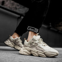 将图片加载到图库查看器,Fashion Mens Sneakers White Trend Casual Comfortable Black Mens Chunky Sneaker Design Summer White Outdoor Running Tennis Sneakers Sport Fashion Comfortable Casual Mens Sneakers