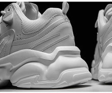 将图片加载到图库查看器,Fashion Mens Sneakers White Trend Casual Comfortable Black Mens Chunky Sneaker Design Summer White Outdoor Running Tennis Sneakers Sport Fashion Comfortable Casual Mens Sneakers