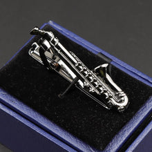Load image into Gallery viewer, Fashion Metal Men Tie Clip Golden Musical Instrument Shape Simple Bar Clasp Luxury Fashion Necktie Tie Clips Bar Variety Pattern Mens Suit Wedding Gift Unique Tie Clip