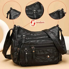 Load image into Gallery viewer, Fashion Multi Zipper Crossbody Bag, Soft Vegan Leather Shoulder Bag, Women's Multi Pockets Handbag Purse