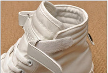 将图片加载到图库查看器,Fashion New Mens Light Breathable Canvas Casual Black White High Top Solid Color Sneakers Shoes Vulcanized Mens Sports Walking Jogging Non Slip Athletic Sneakers