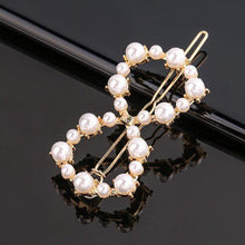 Load image into Gallery viewer, Fashion Pearl Hair Clip Women Girls Elegant Design Triangular Star Round Hairpin Barrette Hair Pins Ponytail Gorgeous Hair Accessories For Women