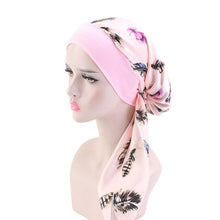 Load image into Gallery viewer, Fashion Printed Flowers Soft Beanie Turban Hat Inner Hijabs Cap Muslim Head Scarf Turban Bonnet Ladies Wrap Under Hijab Caps For Women