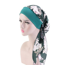 Load image into Gallery viewer, Fashion Printed Flowers Soft Beanie Turban Hat Inner Hijabs Cap Muslim Head Scarf Turban Bonnet Ladies Wrap Under Hijab Caps For Women