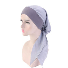 Load image into Gallery viewer, Fashion Printed Flowers Soft Beanie Turban Hat Inner Hijabs Cap Muslim Head Scarf Turban Bonnet Ladies Wrap Under Hijab Caps For Women