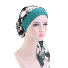 Load image into Gallery viewer, Fashion Printed Flowers Soft Beanie Turban Hat Inner Hijabs Cap Muslim Head Scarf Turban Bonnet Ladies Wrap Under Hijab Caps For Women