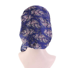 Load image into Gallery viewer, Fashion Printed Flowers Soft Beanie Turban Hat Inner Hijabs Cap Muslim Head Scarf Turban Bonnet Ladies Wrap Under Hijab Caps For Women