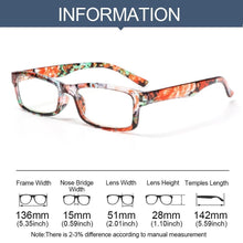 Load image into Gallery viewer, Fashion Reading Eyeglasses Men Women High Definition Transparent Optical Eyewear Anti Blue Eye Protection Eyeglasses Transparent Optical Eyewear With Diopter +1.0~+ 4.0