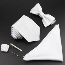 将图片加载到图库查看器,Fashion Red Business Necktie Matching Bowtie Flower Vintage Design Set For Men Self-Tie Bow Tie And Pocket Square Classic Business Tuxedo Wedding Bowties Handkerchief Set Men Necktie And Pocket Square Set