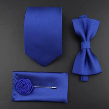 将图片加载到图库查看器,Fashion Red Business Necktie Matching Bowtie Flower Vintage Design Set For Men Self-Tie Bow Tie And Pocket Square Classic Business Tuxedo Wedding Bowties Handkerchief Set Men Necktie And Pocket Square Set