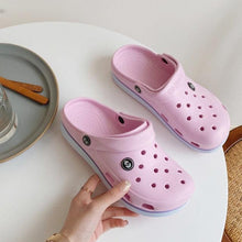 将图片加载到图库查看器,Fashion Sandal Clogs Women Slippers Soft Bottom Beach Sandals Women Clog Sandals Breathable Ankle-Wrap EVA Clogs Slippers For Women Fashion Comfortable Slip On Slides Shoes
