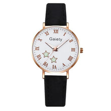 将图片加载到图库查看器,Fashion Set Watch Casual All-Match Leather Strap Student Watch Luminous Five-Pointed Star Dial Childrens Luminous Watch Women Casual Leather Female Wrist Watch Leather Band Quartz Watch