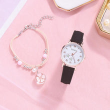 将图片加载到图库查看器,Fashion Set Watch Casual All-Match Leather Strap Student Watch Luminous Five-Pointed Star Dial Childrens Luminous Watch Women Casual Leather Female Wrist Watch Leather Band Quartz Watch
