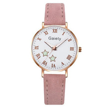 将图片加载到图库查看器,Fashion Set Watch Casual All-Match Leather Strap Student Watch Luminous Five-Pointed Star Dial Childrens Luminous Watch Women Casual Leather Female Wrist Watch Leather Band Quartz Watch