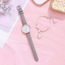 将图片加载到图库查看器,Fashion Set Watch Casual All-Match Leather Strap Student Watch Luminous Five-Pointed Star Dial Childrens Luminous Watch Women Casual Leather Female Wrist Watch Leather Band Quartz Watch