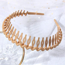 Load image into Gallery viewer, Fashion Simple Headdress Solid Color Resin Hair Comb Hairbands Headband Hair Hoop Bezel With Teeth Gorgeous Hair Accessories For Women