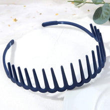 Load image into Gallery viewer, Fashion Simple Headdress Solid Color Resin Hair Comb Hairbands Headband Hair Hoop Bezel With Teeth Gorgeous Hair Accessories For Women