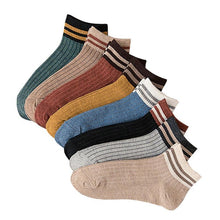 Load image into Gallery viewer, Fashion Socks Cotton Rainbow Color Black And White Christmas Gift Classic Warm Casual Tide Harajuku Funny Cute Pop Korean Socks Short Socks For Men And Women
