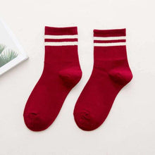 Load image into Gallery viewer, Fashion Socks Cotton Rainbow Color Black And White Christmas Gift Classic Warm Casual Tide Harajuku Funny Cute Pop Korean Socks Short Socks For Men And Women