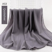 Load image into Gallery viewer, Fashion Soft Long Plain High Quality Premium Heavy Lightweight Elegant Chiffon Hijab Scarf Scarves Hijabs Lightweight Islamic Head Wear Escharpe Shawls Long Shawls For Women