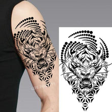 Load image into Gallery viewer, Fashion Temporary Sticker Tiger Tattoo Waterproof Removable Realistic Body Tatoo For Mens