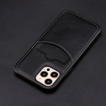 将图片加载到图库查看器,Fashion Wallet Card Holder Back Cover For iPhone 13 Pro Max 12 Mini 11 Xr X Xs 14 Pro Max Luxury PU Leather Case Genuine Leather iPhone Cover For Men Stylish Slim Design