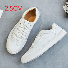 Load image into Gallery viewer, Fashion White Split Leather Women Sneakers White Lace Up Women Casual Shoe Luxury Leather Womens Sneakers Spring Casual Women Fashion Flat Sneakers