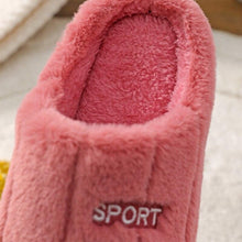 将图片加载到图库查看器,Fashion Winter Home Plush Slippers For Women Couples Non Slip House Shoes Unisex Men Indoor Bedrom House Slippers Cozy Fluff Bedroom Slippers Spa Slippers Closed Toe Design