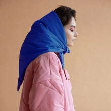 Load image into Gallery viewer, Fashion Winter Light Soft Warm Puffer Neckerchief Puff Neck Scarf Lightweight Head Wrap Headscarf Scarf Triangle Shawl Hood Scarf Puffy For Women
