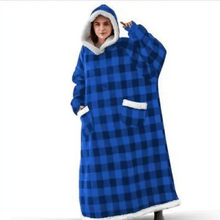 Load image into Gallery viewer, Fashion Winter Oversized Hoodies Sweatshirt Women Men Pullover Giant TV Blanket Hoodie Super Long Blanket With Sleeves Super Long Flannel Blanket with Sleeves Winter Hoodie for Women Men Giant Fleece Pullover Oversized Hoodie