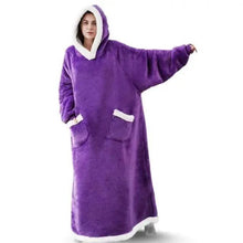 Load image into Gallery viewer, Fashion Winter Oversized Hoodies Sweatshirt Women Men Pullover Giant TV Blanket Hoodie Super Long Blanket With Sleeves Super Long Flannel Blanket with Sleeves Winter Hoodie for Women Men Giant Fleece Pullover Oversized Hoodie