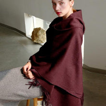 将图片加载到图库查看器,Fashion Winter Soft Wool Scarf Thickening Cashmere Lightweight Scarves Elegant Scarves Cashmere Escharpe Scarfs Lightweight Shawls Hijabs Shawls Scarves Warm Warps For Women