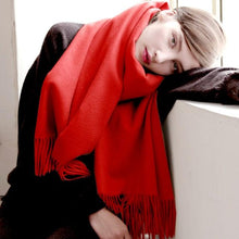将图片加载到图库查看器,Fashion Winter Soft Wool Scarf Thickening Cashmere Lightweight Scarves Elegant Scarves Cashmere Escharpe Scarfs Lightweight Shawls Hijabs Shawls Scarves Warm Warps For Women