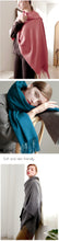 将图片加载到图库查看器,Fashion Winter Soft Wool Scarf Thickening Cashmere Lightweight Scarves Elegant Scarves Cashmere Escharpe Scarfs Lightweight Shawls Hijabs Shawls Scarves Warm Warps For Women