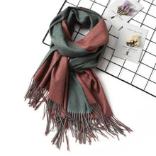 Load image into Gallery viewer, Fashion Winter Solid Soft Scarf Cashmere Lightweight Scarves Shawls Cashmere Escharpe Scarfs Lightweight Shawls Hijabs Shawls Escharpe Elegant Wrap Blanket Bandana Tassel For Lady