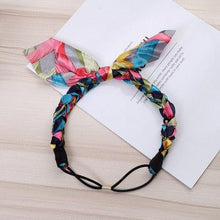 将图片加载到图库查看器,Fashion Women Chiffon Floral Bowknot Braid Headbands Ladies Girl Rabbit Ears Hairband Elastic Banana Leaf Beach Gorgeous Hair Accessories For Women