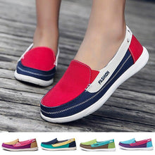 Load image into Gallery viewer, Fashion Women Flat Shoes New Espadrilles Casual Canvas Spring Summer Women Flat Mesh Running Casual Slip On Comfortable Walking Flats Shoes For Womens