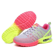 将图片加载到图库查看器,Fashion Women Lightweight Running Shoes Outdoor Sports Shoes Breathable Mesh Comfort Air Cushion Lace Up Sneakers Womans Athletic Sneakers Workout Running Shoes