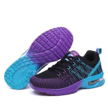 将图片加载到图库查看器,Fashion Women Lightweight Running Shoes Outdoor Sports Shoes Breathable Mesh Comfort Air Cushion Lace Up Sneakers Womans Athletic Sneakers Workout Running Shoes