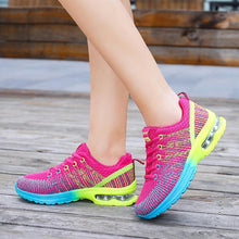 将图片加载到图库查看器,Fashion Women Lightweight Running Shoes Outdoor Sports Shoes Breathable Mesh Comfort Air Cushion Lace Up Sneakers Womans Athletic Sneakers Workout Running Shoes