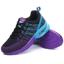 将图片加载到图库查看器,Fashion Women Lightweight Running Shoes Outdoor Sports Shoes Breathable Mesh Comfort Air Cushion Lace Up Sneakers Womans Athletic Sneakers Workout Running Shoes