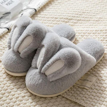 将图片加载到图库查看器,Fashion Women Slippers Winter Warm Fur Shoes Men Couples Cute Rabbit Ears Soft Sole Home Indoor Plush Winter Warm Memory Foam Cotton Home Slippers Soft Plush Fleece Slip On House Slippers